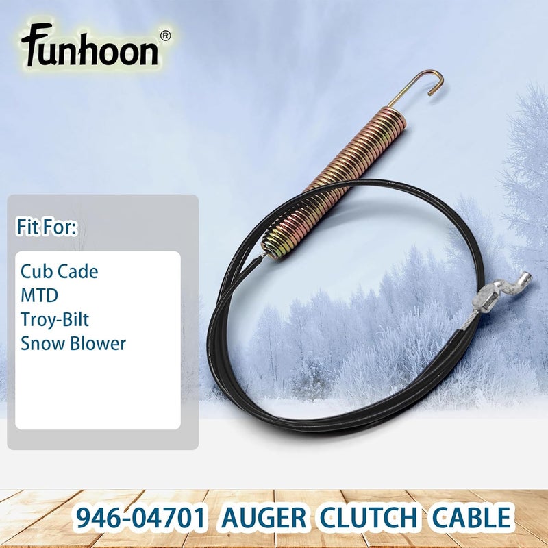 Funhoon 946-04701 Auger Clutch Cable for Craftsman MTD Troy Bilt Cub Cadet 1X 21 HP 1X 221 HP Snow Blowers Replaces 746-04701 - Image 4